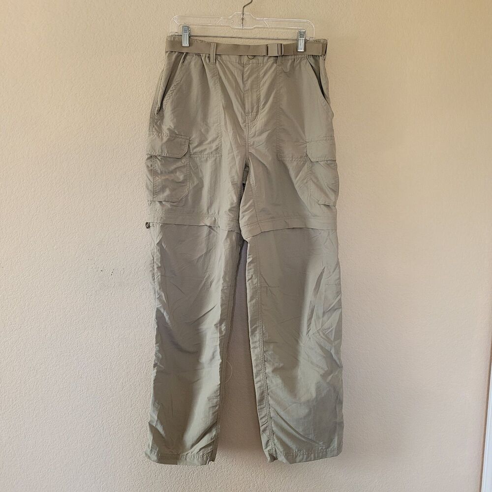 REI Co-op Sahara Convertible Pants Womens 10 Beige Relaxed Fit Zip Off Hiking